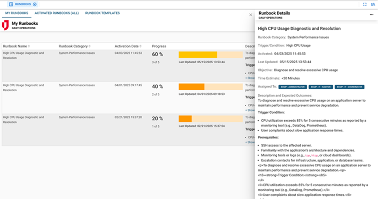 Rulebooks slide out panel